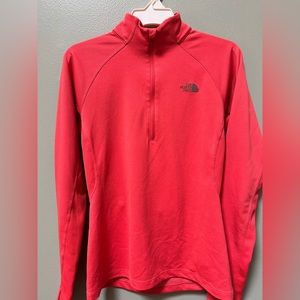 North Face quarter zip women’s warm-up top, XS, orange